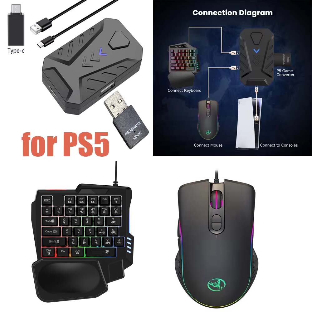 PS5 게임용 키보드 마우스 콤보 USB 타입 C 컨버 - Gaming Console Buttons 리뷰 및 가격