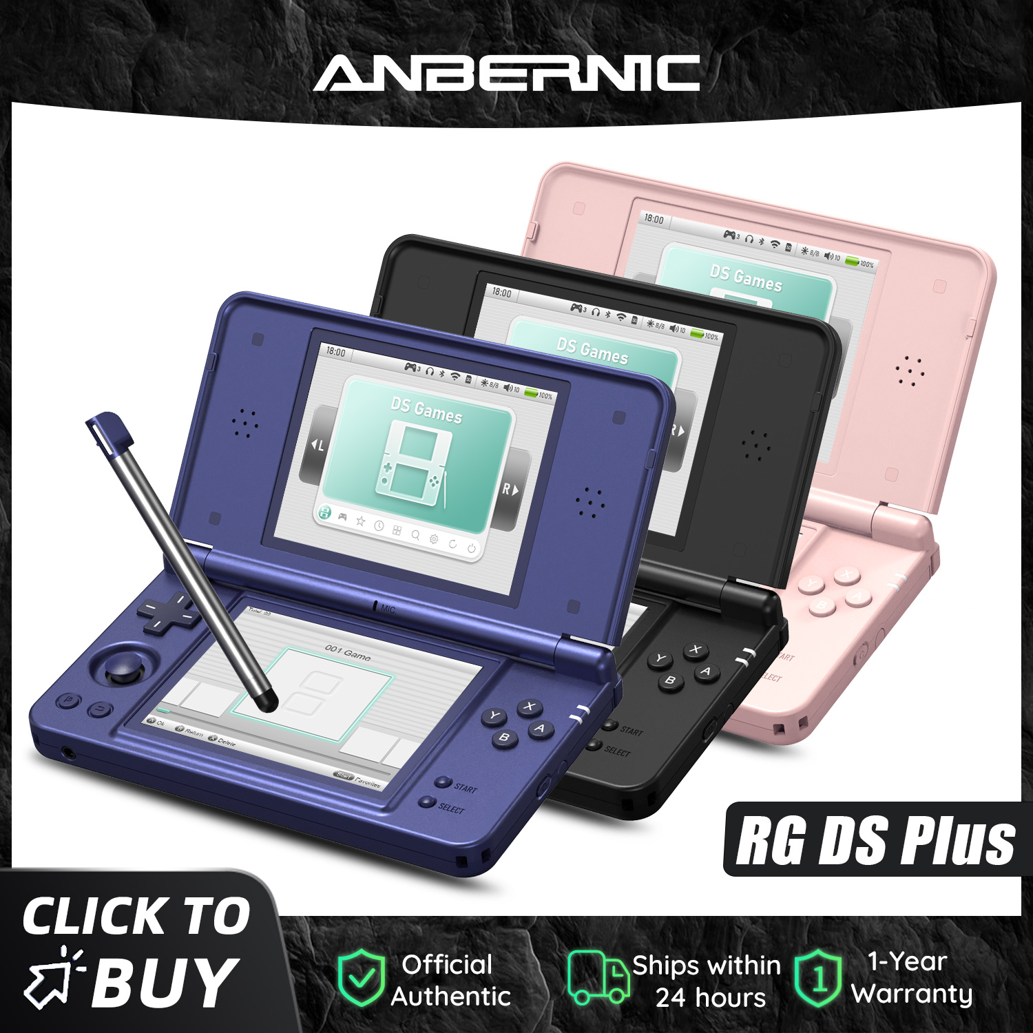 안버닉 RG DS Plus 휴대용 게임 콘솔, 듀얼 스 - Gaming Console Under 5000 리뷰 및 가격